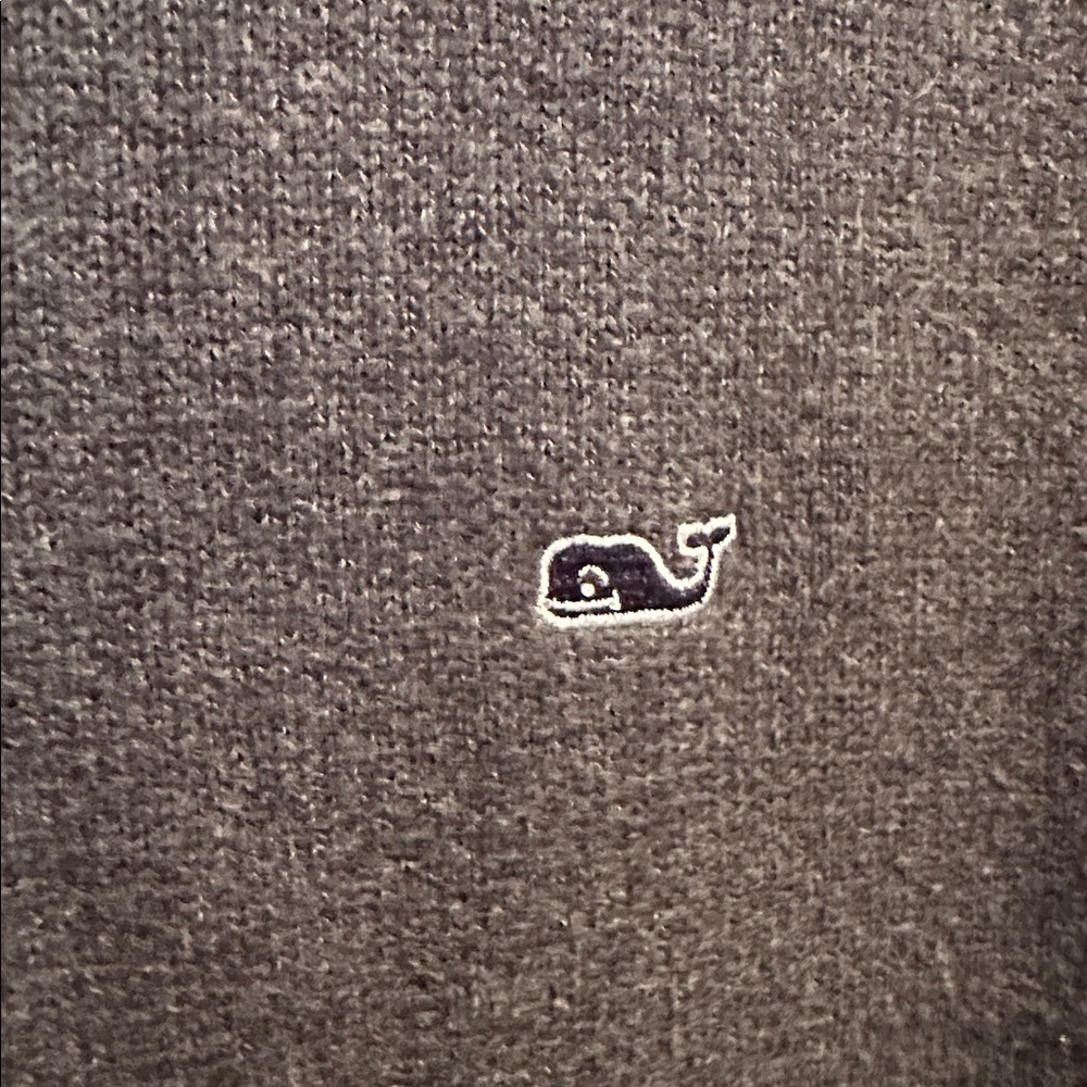 Vineyard Vines Men's Saltwater Quarter Zip Gray Sweatshirt Sweater Size Small - Picture 4 of 11